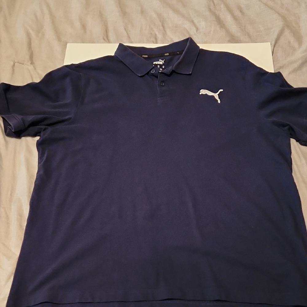 Puma Men's Deep Blue Polo Shirt - Picture 3 of 6